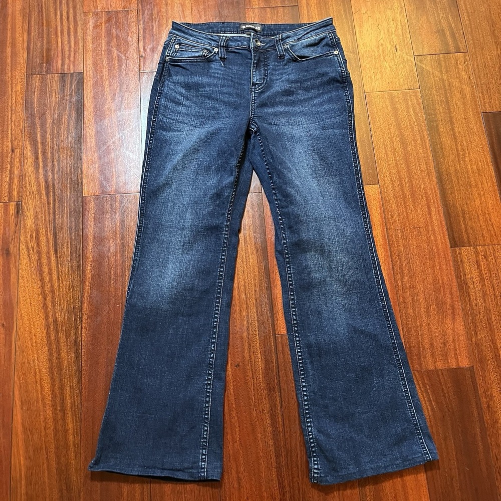 Rank 45 Jeans Mens 30x28 Bootcut Blue Dark Wash Fade Grunge Stretch Casual Work